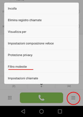 Come usare il filtro molestie di Android