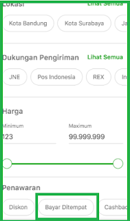 cara bayar di tempat di tokopedia