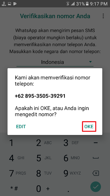 Kami akan memverifikasi nomor telepon