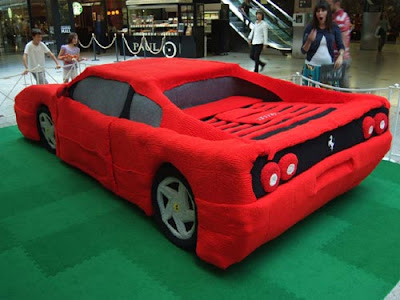 Strange Knitted Ferrari