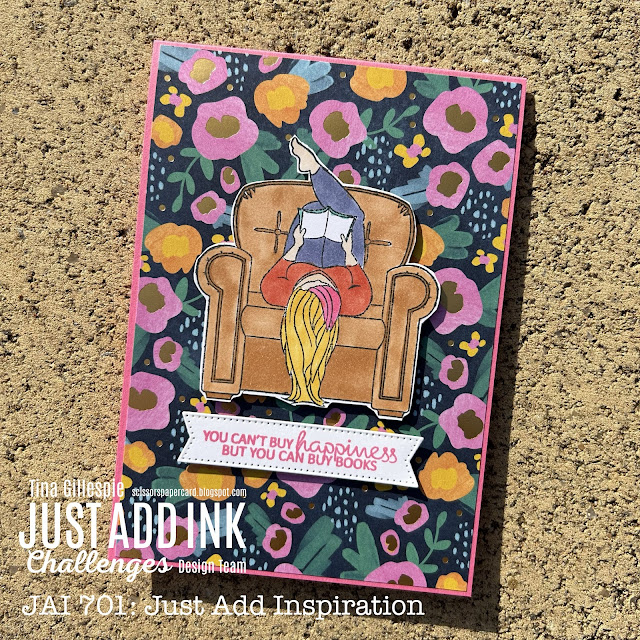 scissorspapercard, Just Add Ink, Three Room Studio I Heart Books, One More Chapter, Clearly Besotted Bedtime Story, Stampin' Up! Stylish Shapes Dies, Abstract Beauty DSP