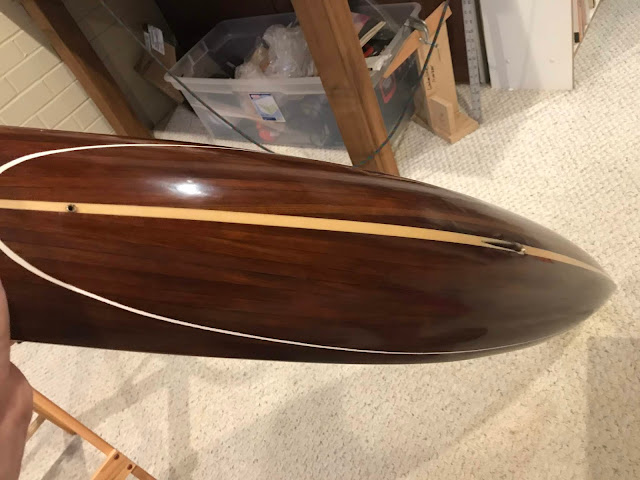 Corbie Wood IOM RC sailboat