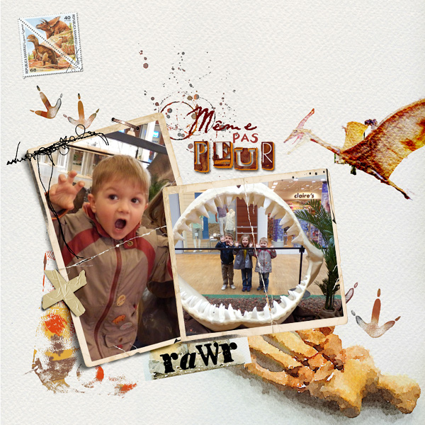 scrapbooking digital clindoeildesign clin d'oeil design Dawn Inskip Prehistoric collection 