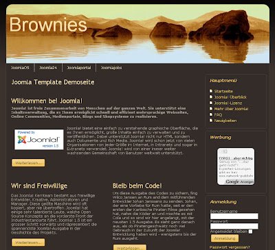 D038 Brownies - шаблон для Joomla 1.5