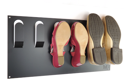 wall-mounted shoe rack, metal