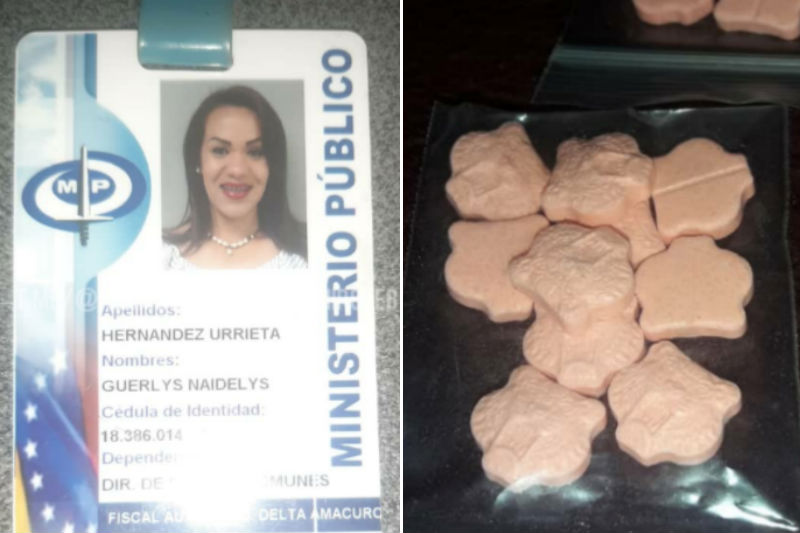 Fiscal del Ministerio Público detenida con 2000 dosis de Droga Éxtasis