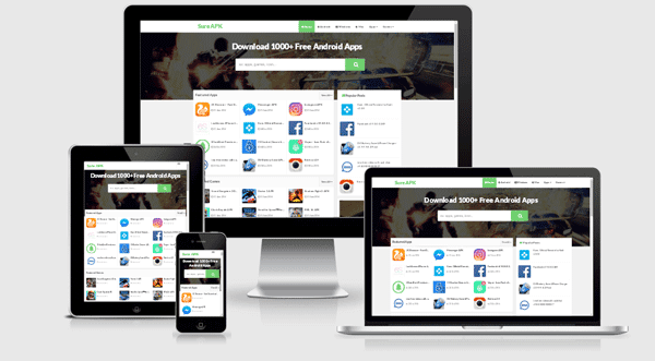 Sure apk is another blogger template for apps download site