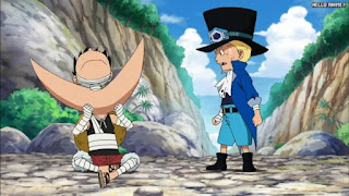 ワンピースアニメ 幼少期 495話 サボ ルフィ | ONE PIECE Episode 495