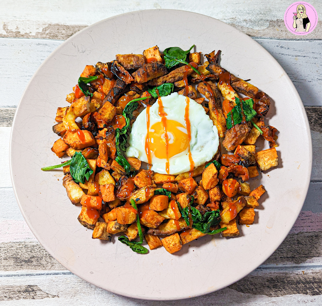 Airfryer Halloumi & Sweet Potato Hash Recipe  | Healthy Recipe