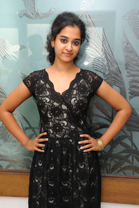 nanditha in black dress cute stills