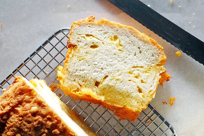 Aunt Ruth's Cheese Bread slice