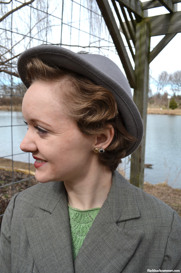 Flashback Summer: Early 1930s Gray Suit - Simplicity 2395, Simplicity 1739