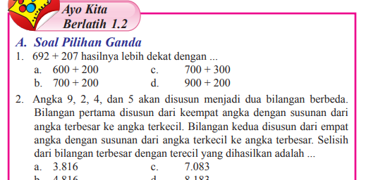 Jawaban Soal Matematika Kelas 7 Ayo Kita Berlatih 12 Jawaban Soal Matematika Kelas 7 Ayo Kita Berlatih 12