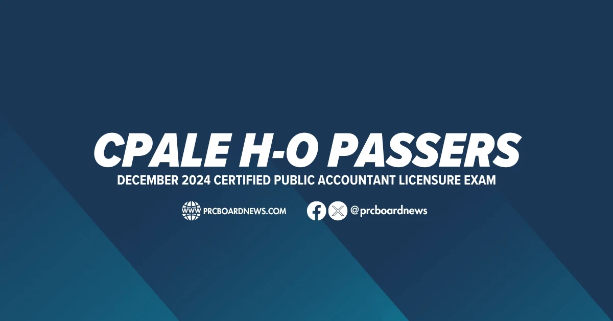 H-O Passers: December 2024 CPA board exam results
