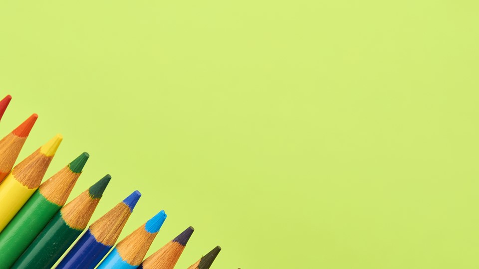 Back to school background with pens