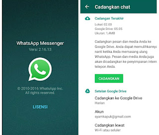 Cara Backup Whatsapp