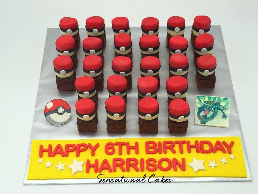 The Sensational Cakes Poke Balls Brownies Set Party Dessert Table Customized Children Theme Singaporedesserts Brownies Childrenparty - the sensational cakes roblox theme 3d cake new customized