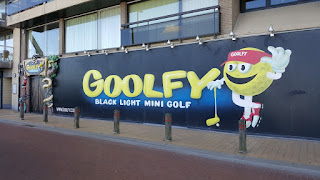 The Goolfy black light indoor Minigolf course in Blankenberge, Belgium