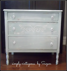 shabby, antique, makeover, chalk paint, annie sloan, white, aqua, before, after