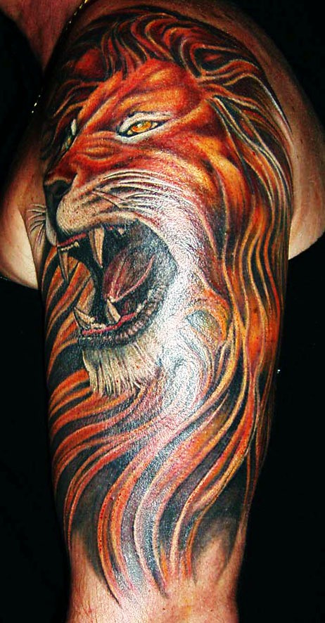 Tattoo Sleeves half sleeve tattoos Lion Tattoo 