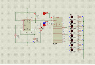 Shift registers 74LS164 Schematic Circuit