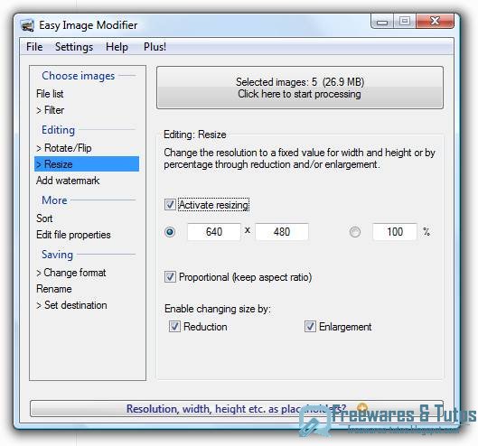 Easy Image Modifier : un logiciel portable pour traiter  rapidement ses images