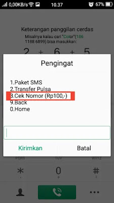 cara melihat nomor