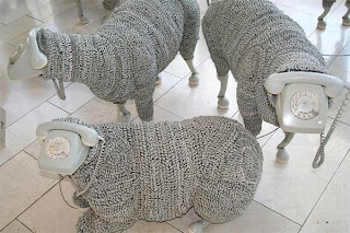   Telephone Sheep Sculptures  photo