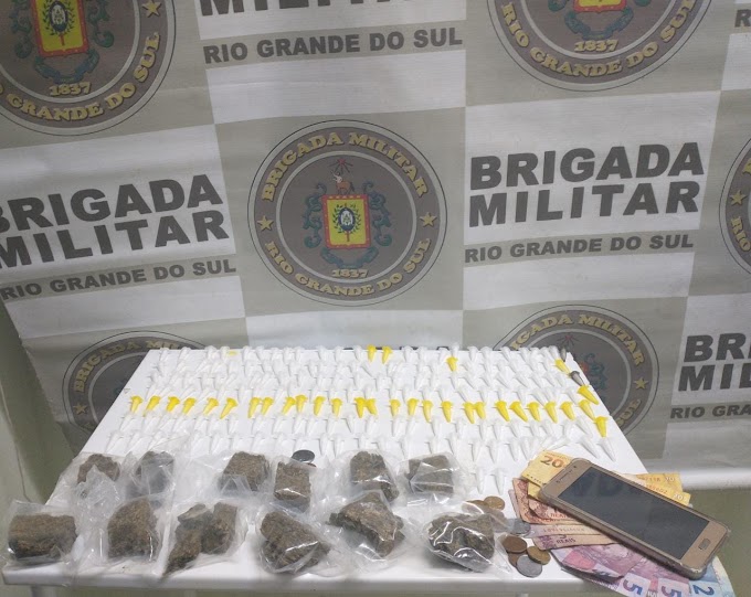 Homem é preso com quase 200 porções de drogas em Cachoeirinha