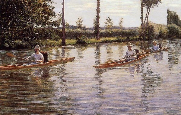 The first is Boating on the Yerres, by Gustave Caillebotte from the 