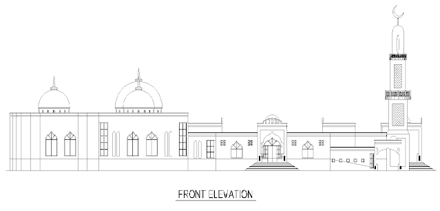 2d Masjid Drawing | Beautiful Mosque Drawing | Jama Masjid Drawing