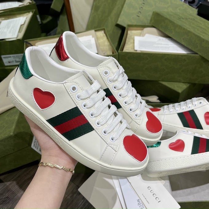 [ xuyenshoe0204 ] Giày Thể Thao Nam Nữ_Gucci_ Trái Tim Hàng_Siêu Cấp Full Box