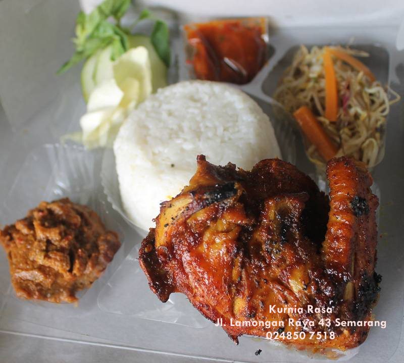 PAKET MENU NASI  BOX NASI  KOTAK  AYAM  BAKAR  REMPAH 