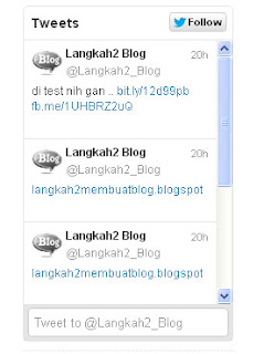 Cara memasang widget twitter di blog