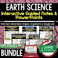 Earth Science Guided Notes, PowerPoints in Google & Print Format