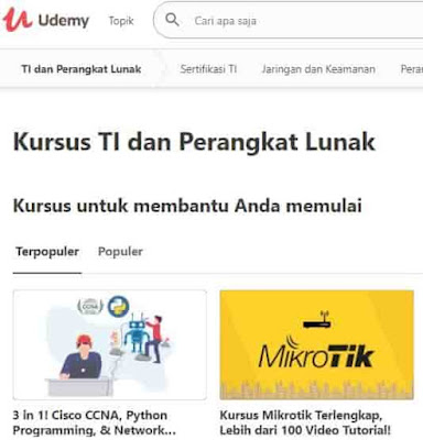 cara menggunakan kuota belajar telkomsel di udemy