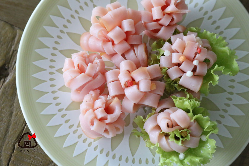 お弁当中 Obento Tyu お弁当の小技 もう失敗しない きれいな花ハムの作り方 How To Make Flower Ham