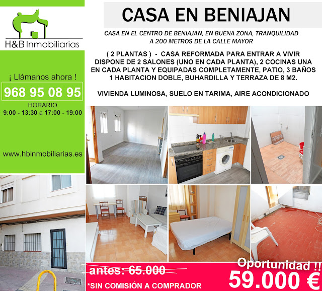 casa en venta en beniajan