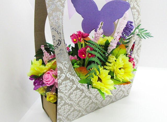 Fake flower gift bag