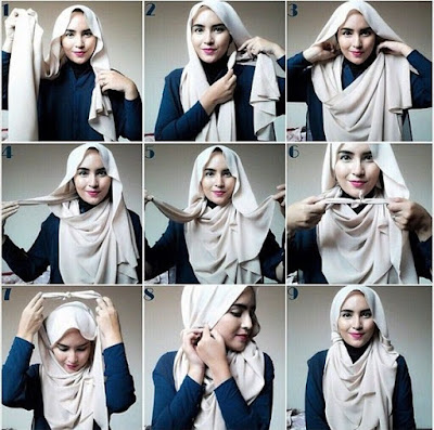 Cara memakai Jilbab Model terbaru 2016