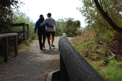 the couple walking