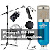 Powerpak BM-800 Condenser Microphone with Microphone Stand Pop Filter Sound Card Shock Mount Foam Cap XLR Cable