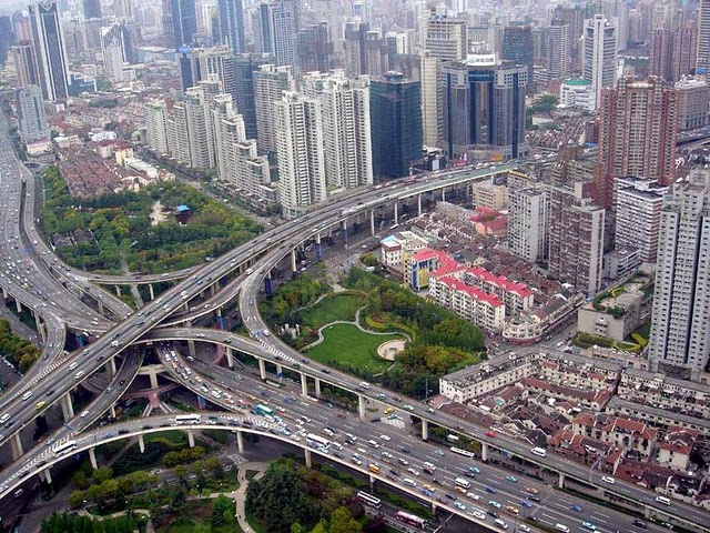 The Puxi Viaduct, Shanghai