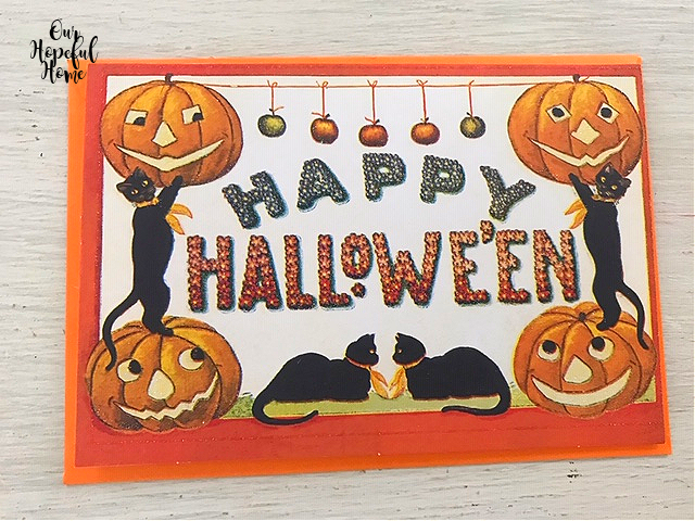 jack-o-lanterns Happy Halloween black cats card