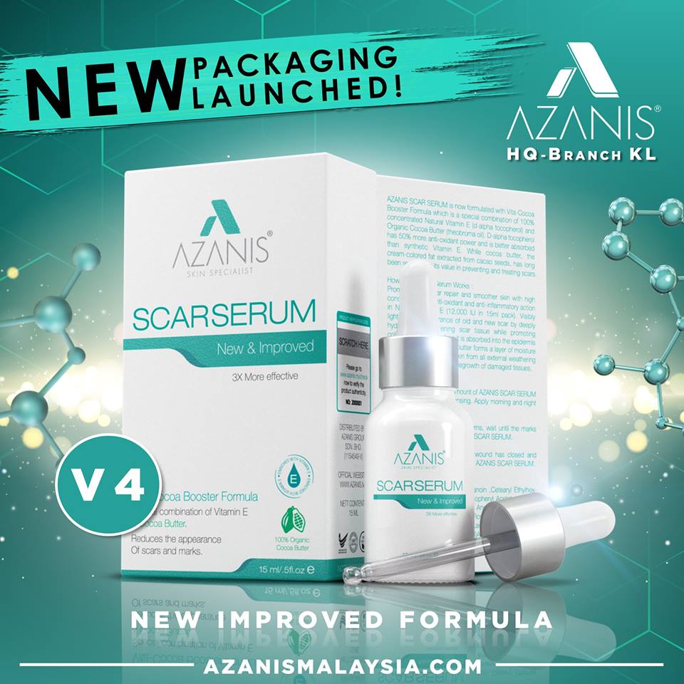 AZANIS V4 SCAR SERUM  SERUM PARUT LATEST PACKAGING