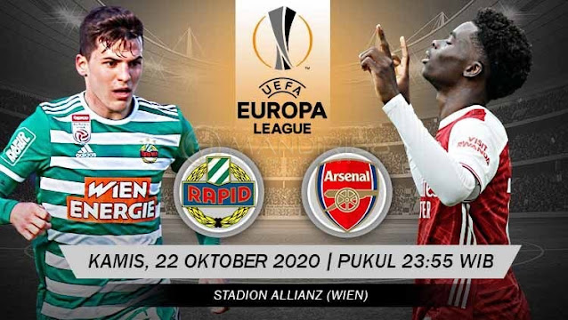 Prediksi Rapid Wien Vs Arsenal, Kamis 22 Oktober 2020 Pukul 23.55 WIB @ SCTV