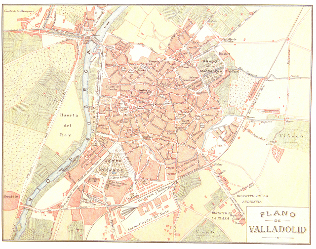 Planos de la Ciudad de Valladolid | Mapas antiguos | Urbanismo | El plano de Bentura Seco de 1738