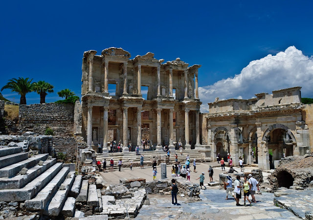 Turkey, Ephesus, Celsus Library Facade