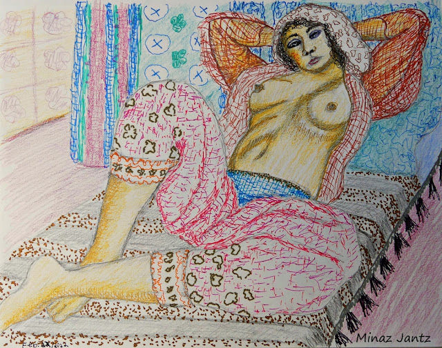 Matisse's Odalisque: Sparkle Pens by Minaz Jantz