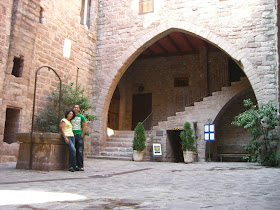 Arcade inside the Castle of Cardona in Catalonia